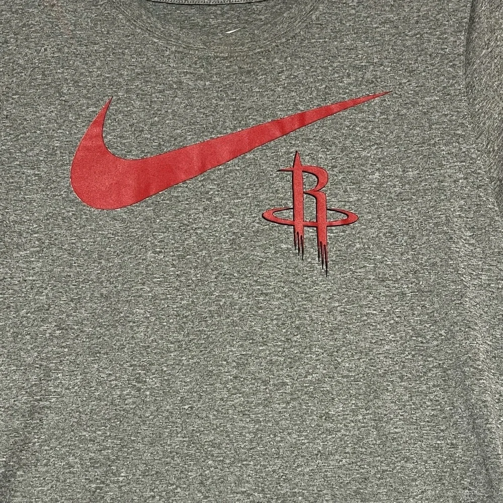 NIKE Houston Rockets Dri-Fit Shirt Youth M MEDIUM 10/12 Gray Grey 2016